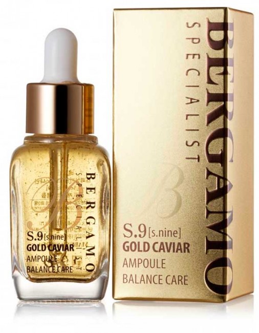 Bergamo Specialist S.Nine Gold Caviar Ampoule Сыворотка ампульная S9 с золотом и экстрактом икры, 30 мл