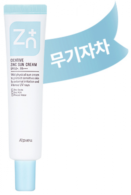 A'Pieu Cicative Zinc Sun Cream SPF50+ РА++ Солнцезащитный крем с цинком, 40 г