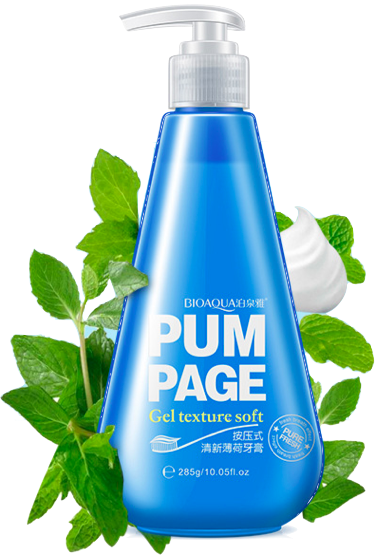Bioaqua Pum Page Зубная паста - гель Свежая Мята, 285 г Bioaqua Pum Page Зубная паста - гель Свежая Мята, 285 г