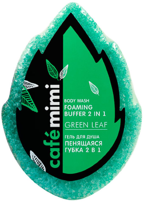 Кафе Красоты le Cafe Mimi Гель для душа Пенящаяся губка 2в1 Green Leaf, 60 г