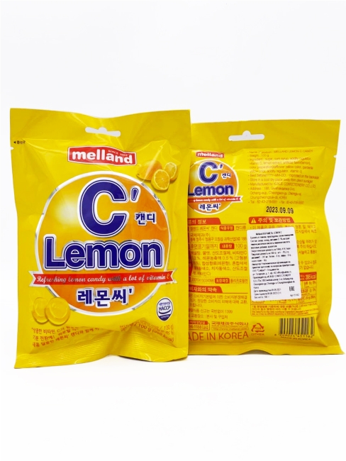 Melland Конфеты жевательные Лимонные Lemon C, 2 уп*100 г Melland Конфеты жевательные Лимонные Lemon C, 2 уп*100 г
