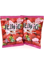 RIBON Карамель мягкая молочно-клубничная Hokkaido Strawberry Soft, 2 уп*66 г
