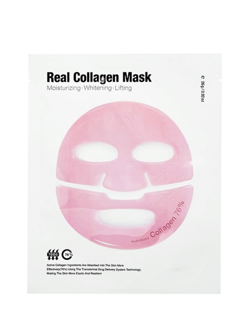 Meditime Маска для лица гидрогелевая с лифтинг эффектом с Коллагеном Real Collagen Mask, 26 г