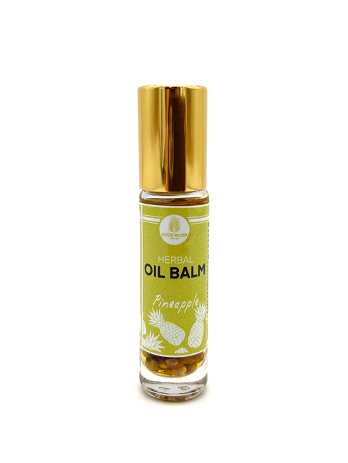 Coco Blues Жидкий травяной масляный бальзам от головной боли и тошноты с ананасом Herbal Oil Balm Pineapple, 10 г