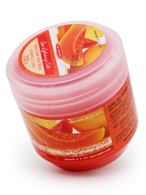 Carebeau Скраб для тела солевой с витаминами C и E Папайя Spa Lightening Salt Scrub Papaya, 700 г