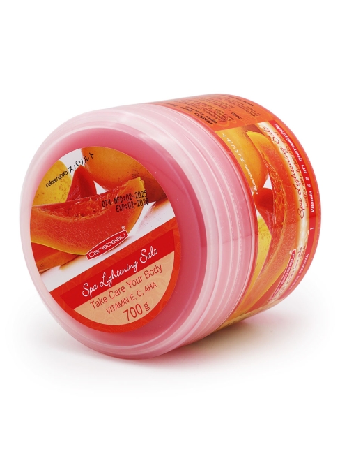 Carebeau Скраб для тела солевой с витаминами C и E Папайя Spa Lightening Salt Scrub Papaya, 700 г