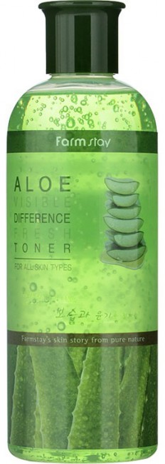 FarmStay Visible Difference Fresh Toner (Aloe) Увлажняющий тонер с экстрактом алоэ, 350 мл