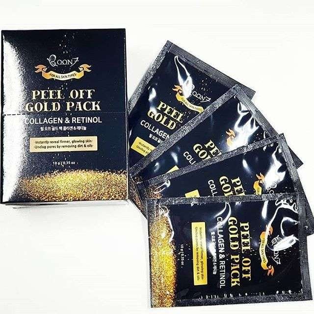 Boon7 Золотая маска-пленка Коллаген и Ретинол для всех типов кожи Peel Off Gold Pack Collagen & Retinol, 10*10 г