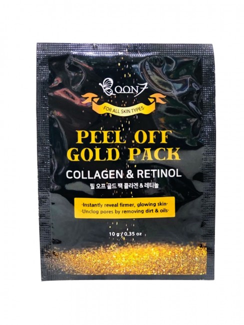 Boon7 Золотая маска-пленка Коллаген и Ретинол для всех типов кожи Peel Off Gold Pack Collagen & Retinol, 10*10 г