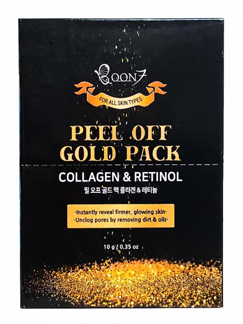 Boon7 Золотая маска-пленка Коллаген и Ретинол для всех типов кожи Peel Off Gold Pack Collagen & Retinol, 10*10 г