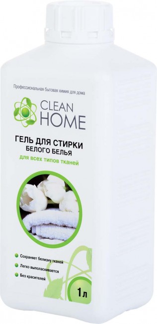 Clean Home Гель для стирки белого белья, 1 л