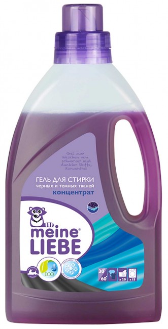 Meine Liebe Гель-концентрат для стирки черных и темных тканей, 800 мл