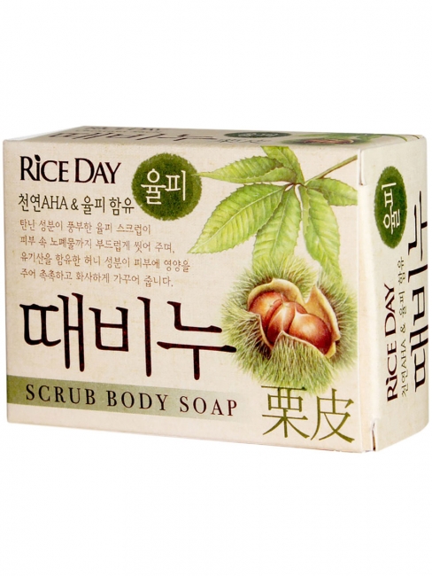 LION Мыло-скраб для тела с медом и каштаном Rice Day Scrub Body Soap, 100 г LION Мыло-скраб для тела с медом и каштаном Rice Day Scrub Body Soap, 100 г