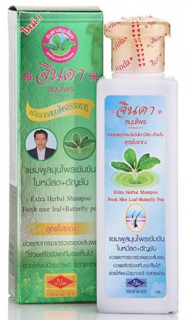 Jinda Extra Shampoo Интенсивный травяной шампунь от выпадения волос, 250 мл Jinda Extra Shampoo Интенсивный травяной шампунь от выпадения волос, 250 мл