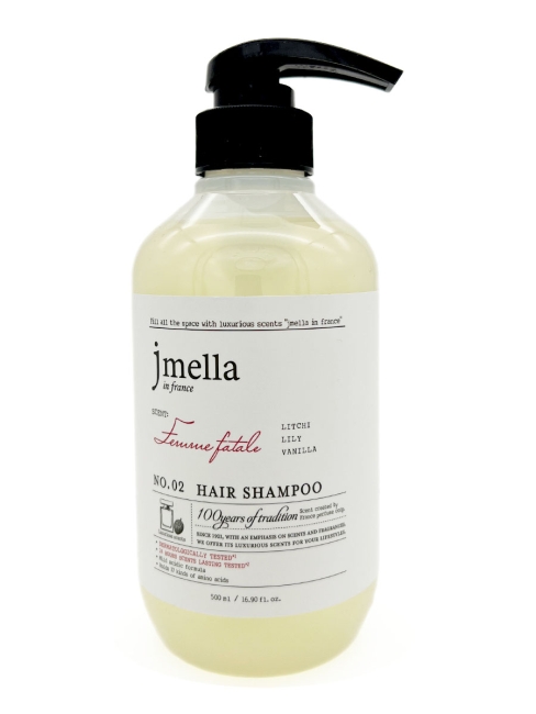 Jmella Парфюмированный шампунь для волос Роковая женщина N0.02 In France Femme Fatale Hair Shampoo, 500 мл