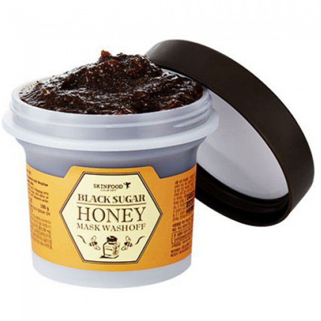 SKINFOOD Black Sugar Honey Mask Wash Off Маска-скраб с экстрактом черного сахара и медом, 100 г