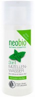 Neobio Мицеллярная вода 3 в 1 с био-мятой и морской солью, 150 мл