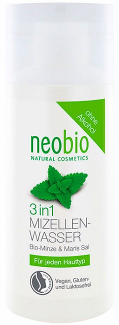 Neobio Мицеллярная вода 3 в 1 с био-мятой и морской солью, 150 мл Neobio Мицеллярная вода 3 в 1 с био-мятой и морской солью, 150 мл