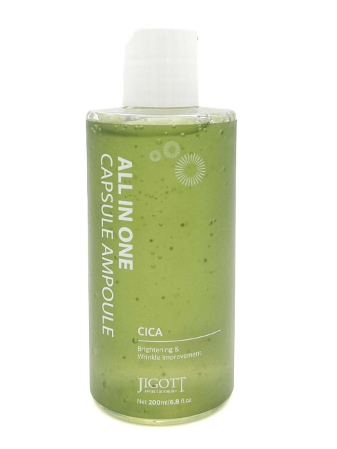 Jigott Сыворотка для лица мультифункциональная с экстрактом центеллы азиатской All-In-One Cica Capsule Ampoule, 200 мл