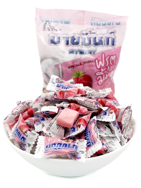 Boonprasert Конфета жевательная со вкусом мяты и клубники My Mint Strawberry Mint Flavoured Candy (100 шт) , 280 г