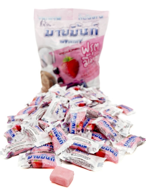 Boonprasert Конфета жевательная со вкусом мяты и клубники My Mint Strawberry Mint Flavoured Candy (100 шт) , 280 г