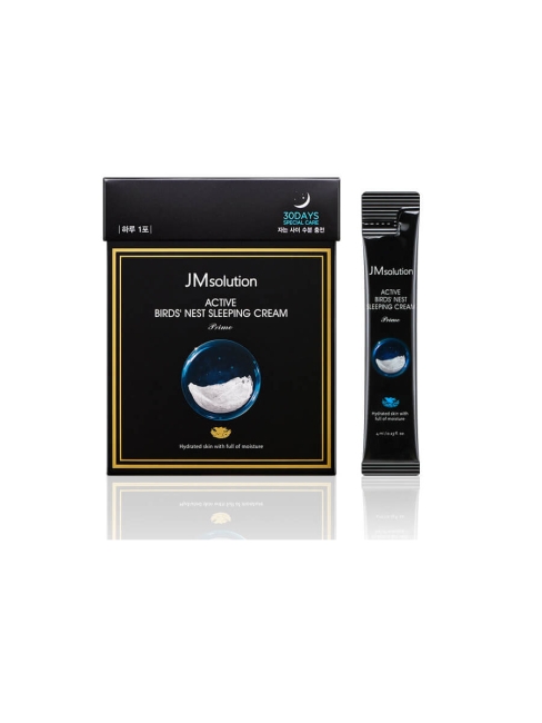 JMsolution Увлажняющая ночная крем-маска с ласточкиным гнездом Active Birds Nest Sleeping Cream, 4 мл*30 шт