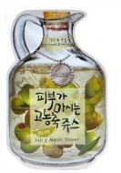 Baviphat Маска тканевая фруктовая Olive Juicy Mask Sheet (Nutritious & Moisturizing), 23 г