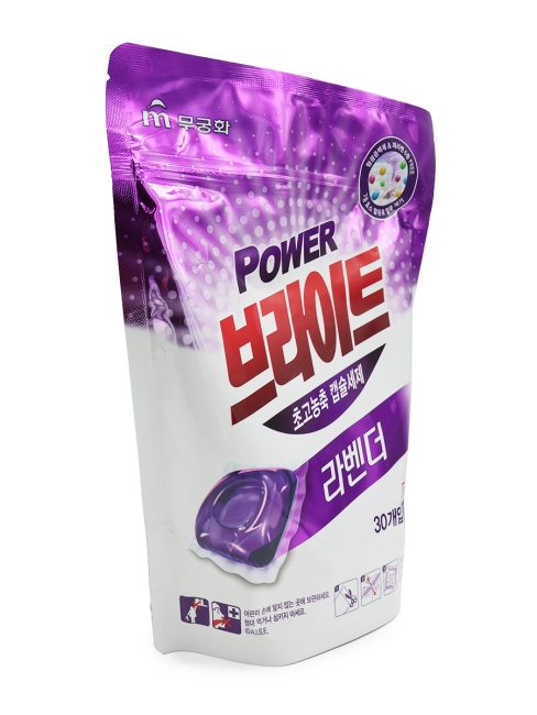 Mukunghwa Капсулы для стирки концентрат Лаванда Power Bright Ultra-Concentrated Capsules, 30 шт