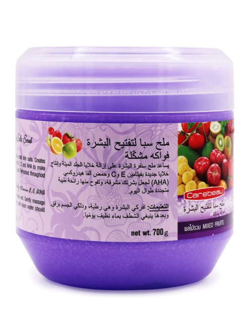 Carebeau Скраб для тела солевой с витаминами C и E Фруктовый микс Spa Lightening Salt Scrub Mixed Fruits, 700 г
