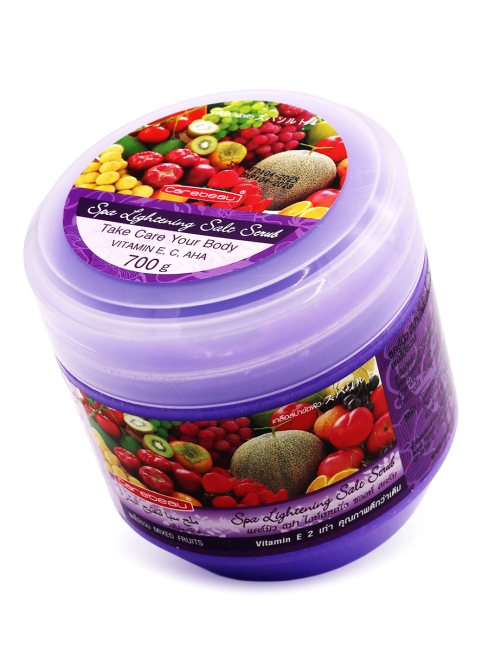 Carebeau Скраб для тела солевой с витаминами C и E Фруктовый микс Spa Lightening Salt Scrub Mixed Fruits, 700 г