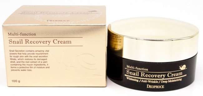 Deoproce Snail Recovery Cream Крем восстанавливающий с муцином улитки, 100 г