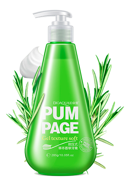 Bioaqua Pum Page Зубная паста - гель Травяная с ванилью, 285 г