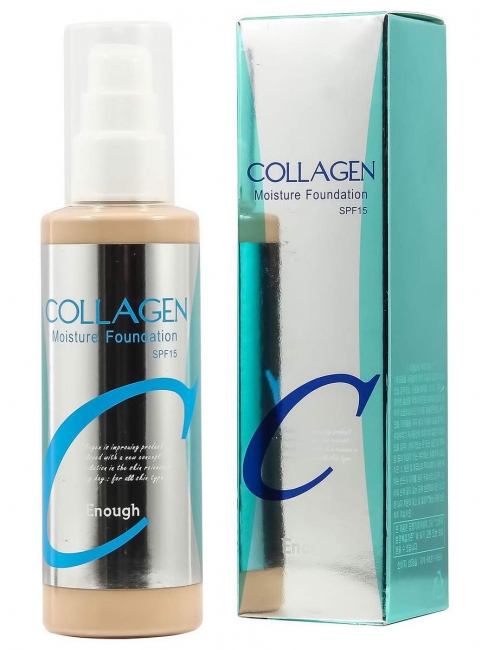 Enough Увлажняющий тональный крем с коллагеном Тон 23 (Тёмный беж) Collagen Moisture Foundation SPF 15 №23, 100 мл Enough Увлажняющий тональный крем с коллагеном Тон 23 (Тёмный беж) Collagen Moisture Foundation SPF 15 №23, 100 мл