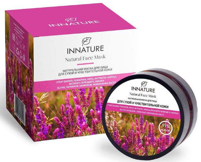 Innature Натуральная маска для сухой и чувствительной кожи, 50 мл Innature Натуральная маска для сухой и чувствительной кожи, 50 мл
