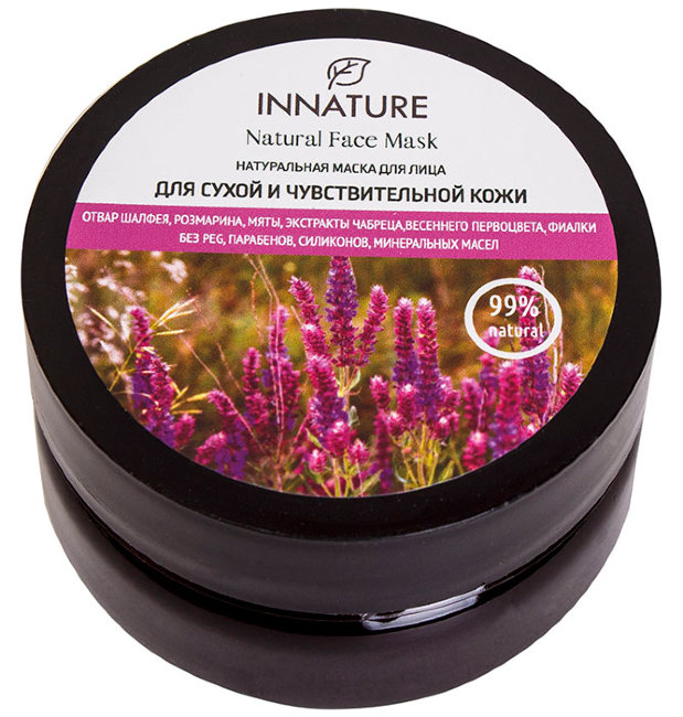 Innature Натуральная маска для сухой и чувствительной кожи, 50 мл Innature Натуральная маска для сухой и чувствительной кожи, 50 мл