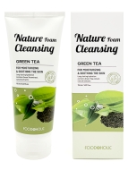 FoodaHolic Увлажняющая пенка для умывания с экстрактом зеленого чая Nature Foam Cleansing Green Tea, 150 мл
