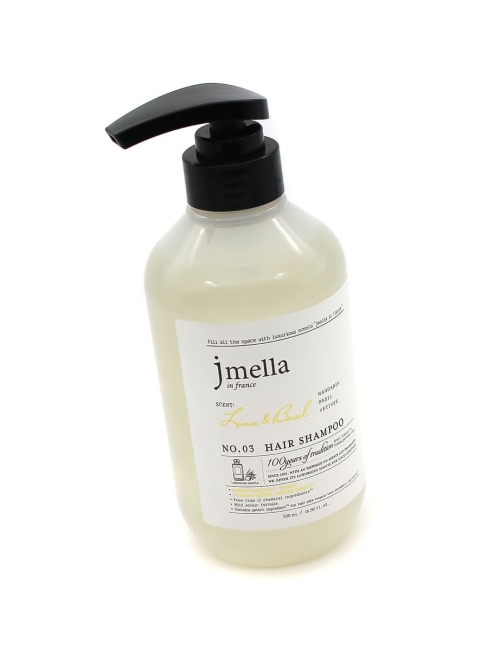 Jmella Парфюмированный шампунь для волос Лайм и Базилик N0.03 In France Lime & Basil Hair Shampoo, 500 мл