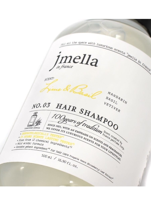 Jmella Парфюмированный шампунь для волос Лайм и Базилик N0.03 In France Lime & Basil Hair Shampoo, 500 мл