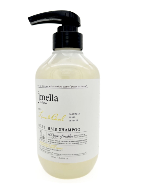 Jmella Парфюмированный шампунь для волос Лайм и Базилик N0.03 In France Lime & Basil Hair Shampoo, 500 мл