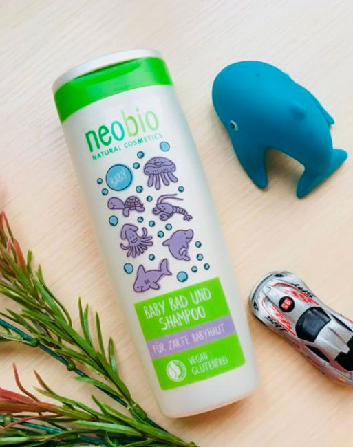 Neobio Шампунь-гель для волос и тела с Био-Алоэ и Био-Календулой, 250 мл