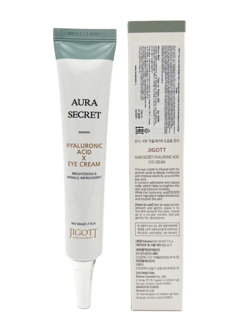 Jigott Крем для кожи вокруг глаз с гиалуроновой кислотой Aura Secret Hyaluronic Acid Eye Cream, 50 мл