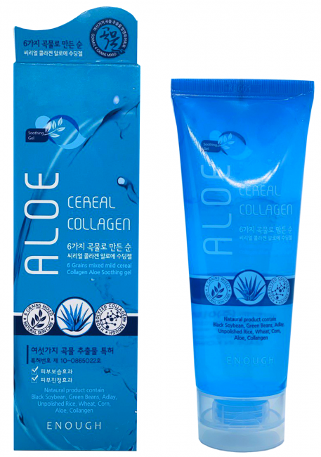 Enough Увлажняющий гель с экстрактом Алоэ 6 Grains Mixed Cereal Collagen Aloe Soothing Gel, 100 мл Enough Увлажняющий гель с экстрактом Алоэ 6 Grains Mixed Cereal Collagen Aloe Soothing Gel, 100 мл