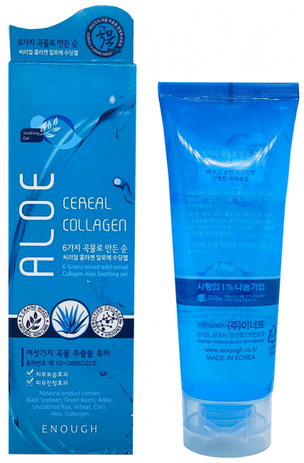 Enough Увлажняющий гель с экстрактом Алоэ 6 Grains Mixed Cereal Collagen Aloe Soothing Gel, 100 мл Enough Увлажняющий гель с экстрактом Алоэ 6 Grains Mixed Cereal Collagen Aloe Soothing Gel, 100 мл