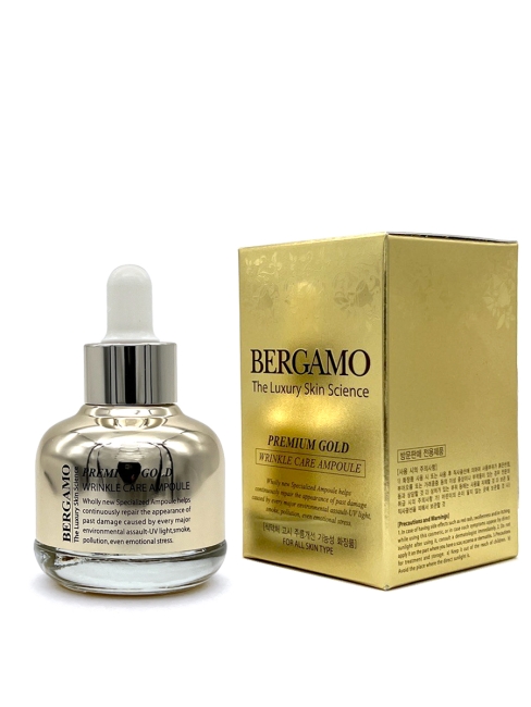 Bergamo Сыворотка с золотом от морщин Premium Gold Wrinkle Care Ampoule, 30 мл Bergamo Сыворотка с золотом от морщин Premium Gold Wrinkle Care Ampoule, 30 мл