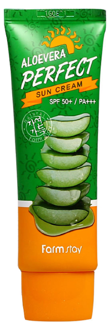 FarmStay Aloevera Perfect Sun Cream SPF 50+/PA+++ Солнцезащитный крем для лица и тела SPF 50+/PA+++, 70 мл FarmStay Aloevera Perfect Sun Cream SPF 50+/PA+++ Солнцезащитный крем для лица и тела SPF 50+/PA+++, 70 мл