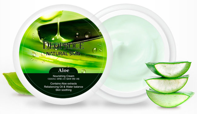 Deoproce Natural Skin Aloe Nourishing Cream Крем для лица и тела на основе экстракта сока алое, 100 г