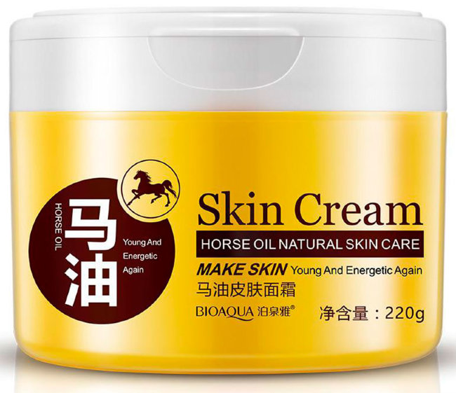 Bioaqua Horse Oil Skin Cream Крем для тела Увлажняющий с Лошадиным маслом, 220 г 