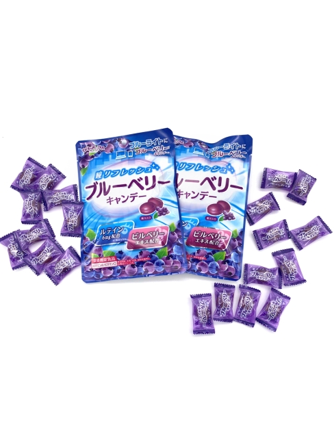 Senjaku Карамель леденцовая со вкусом Черники Blueberry Candy, 2 шт*75 г