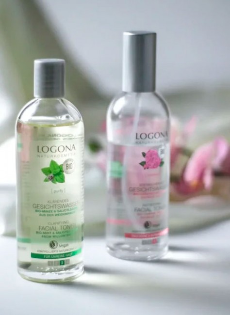 Logona Тонер для выравнивания кожи лица с био-мятой и салициловой кислотой из коры ивы, 125 мл