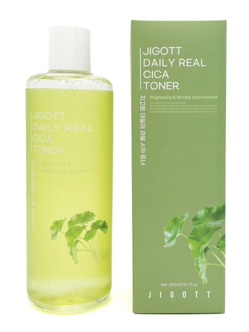 Jigott Тонер для лица с экстрактом центеллы азиатской Daily Real Cica Toner, 300 мл Jigott Тонер для лица с экстрактом центеллы азиатской Daily Real Cica Toner, 300 мл